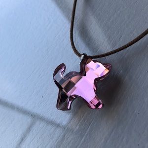 Swarovski crystal necklace - puppy shaped pendant